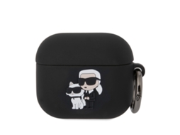 KARL LAGERFELD Capa para Airpods 3 Nft Silicone À Prova de Choque com Anel Preto