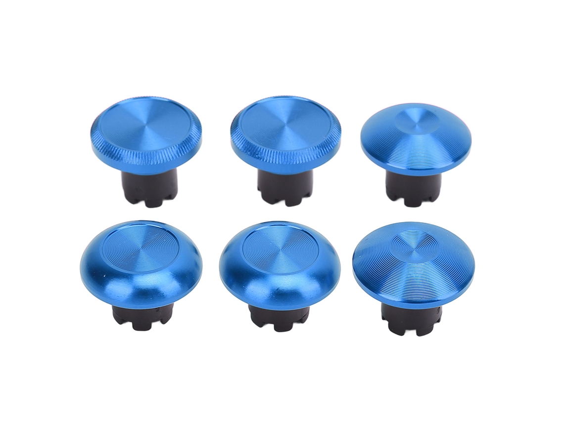 Kit de substituição de joystick metálico para controlador Edge, capas de ponteiro com estojo azul S/MARCA