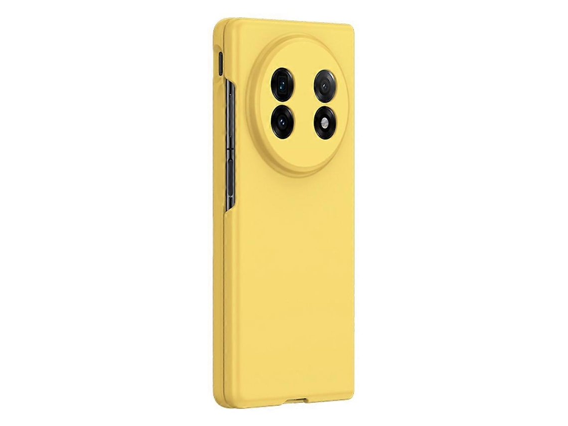 Capa Protetora Para Celular Dobrável, Com Textura De Pele Sensível Ao Toque, De Pc Rígido, Amarela, Para Vivo X Fold5 5g