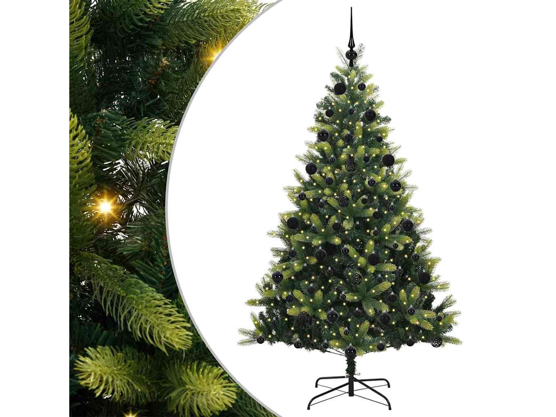 Conjunto 1 Árvore De Natal Vidaxl Verde Pvc (210 Cm)