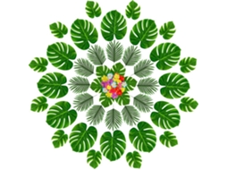 12 Unidades Alfombras De Mesa Hoja De Tartaruga Artificial De 13 Pulgadas Resistente Al Calor Decorativa Para Sala, Cocina Y Dormitorio