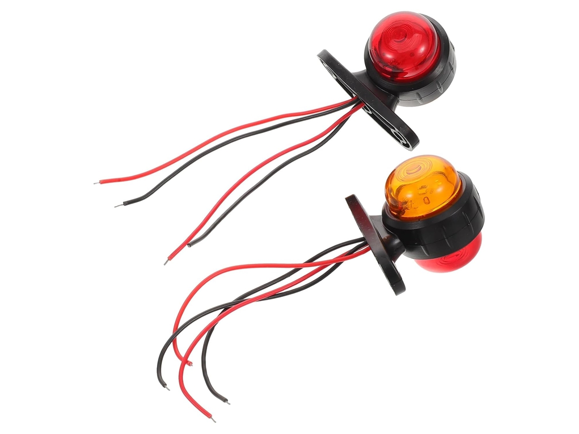 Luzes De Sinalização Lateral De Led De Dupla Face, Vermelho/amarelo, 12-24v Para Ônibus