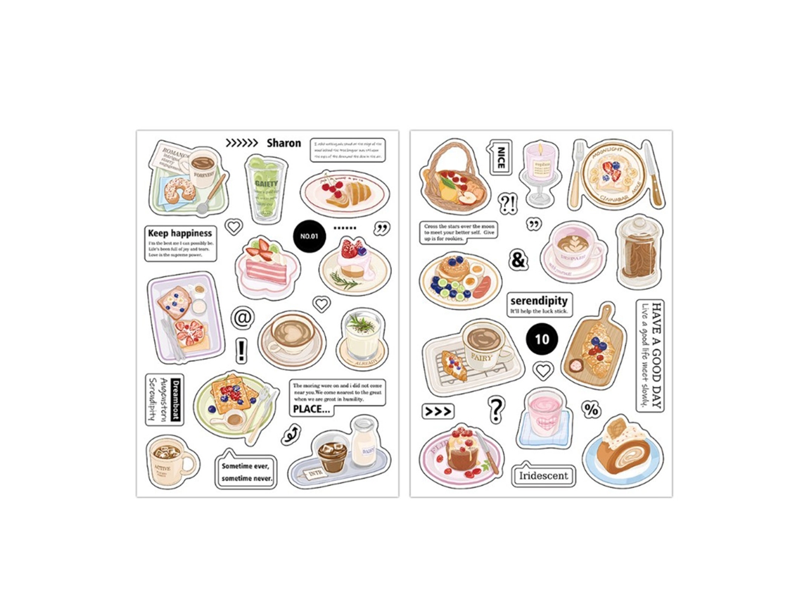 2 Unidades De Adesivo De Comida Para Scrapbook Decoração Exquisita Única Para Artesanato Diy