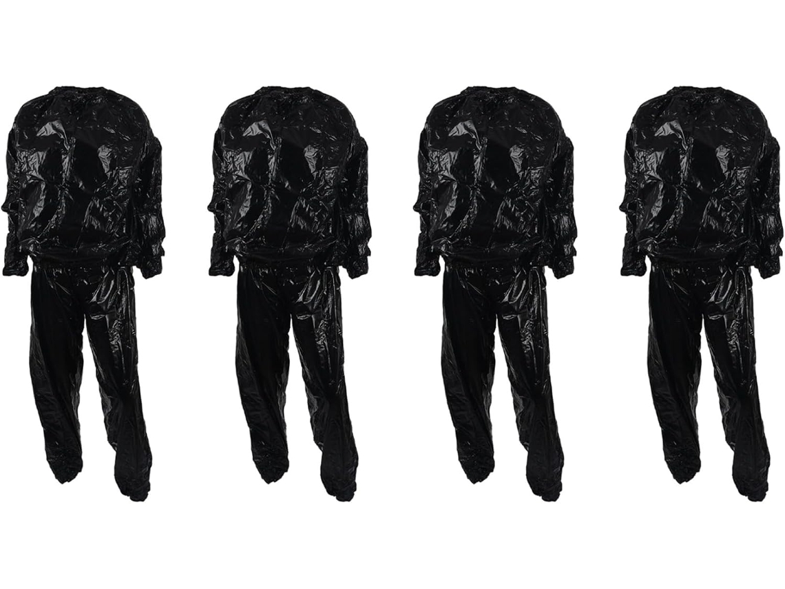 Roupa de Ginástica/sauna Resistente para Perda de Peso, Ideal para Exercícios Físicos, Anti rasgos, Preta, Tamanho XL . SFUSHOS (4 Unidades)