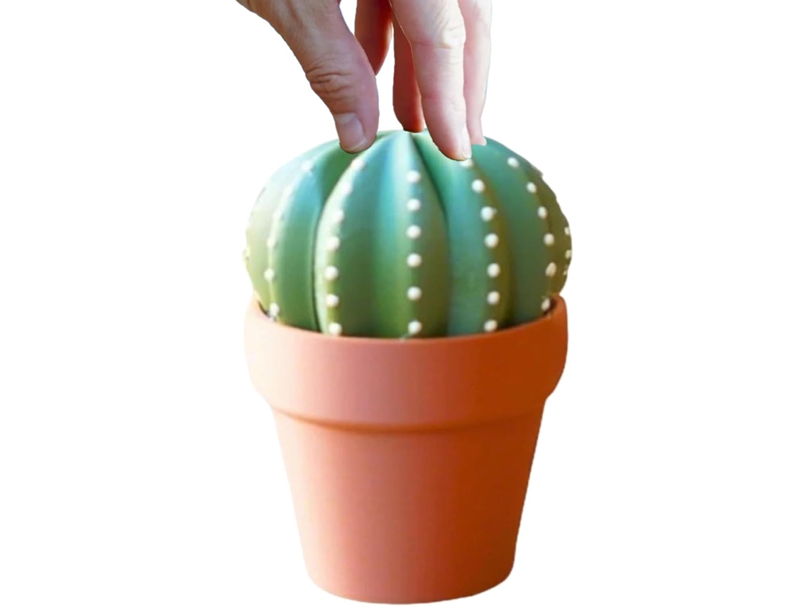 Porta-copos 3d Em Formato De Cacto Com Vaso.
