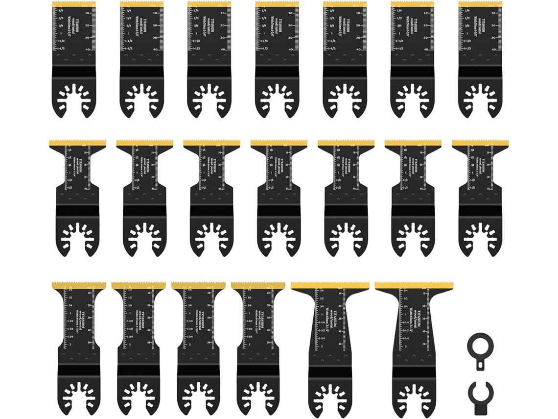 Conjunto De 20 Lâminas Serra Oscilantes, 4 Tipos Com Revestimento