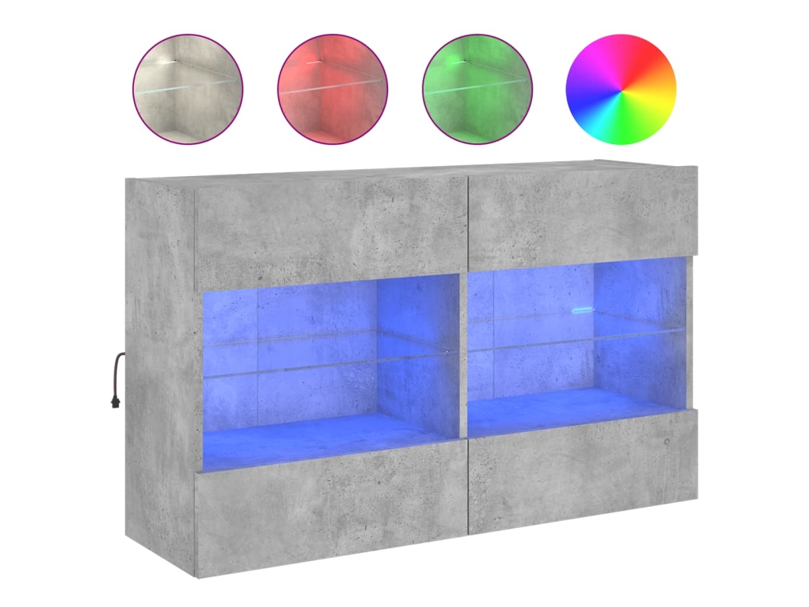 Tv Wall Cabinet, Tv Wall Cabinets Vidaxl Cinzeto Madeira Processada (n/a)