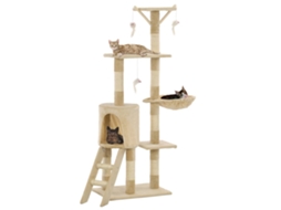 Vidaxl Árvore C/ Postes Arranhadores Sisal 138 Cm Bege