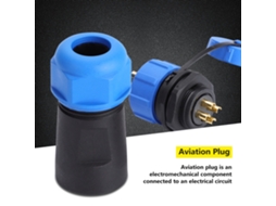 Laxiscreed Conector De Avião Ip68, À Prova D'água, 4 Pinos Para Ligação Segura E Resistente À Água