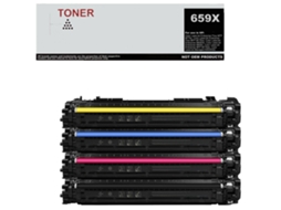 659x / 659a Pacote com 4 toners multicoloridos compatíveis com Hp W2010x W2011x W2012x W2013x genérico