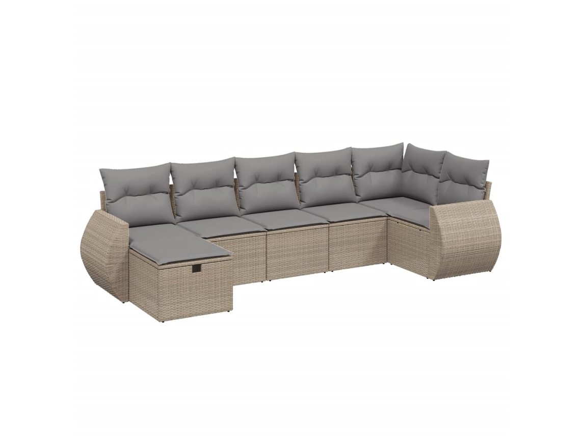 Garden Sofa Set, Garden Sofa Sets Vidaxl Bege Rattan / Vime (n/a)