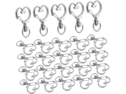 Conjunto De 50 Chaveiros Em Formato De Coração Para Decoração De Carro E Casa.
