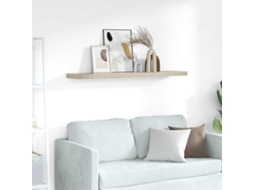 Vidaxl Prateleira De Parede Suspensa 120x23,5x3,8 Cm Mdf Cor Carvalho