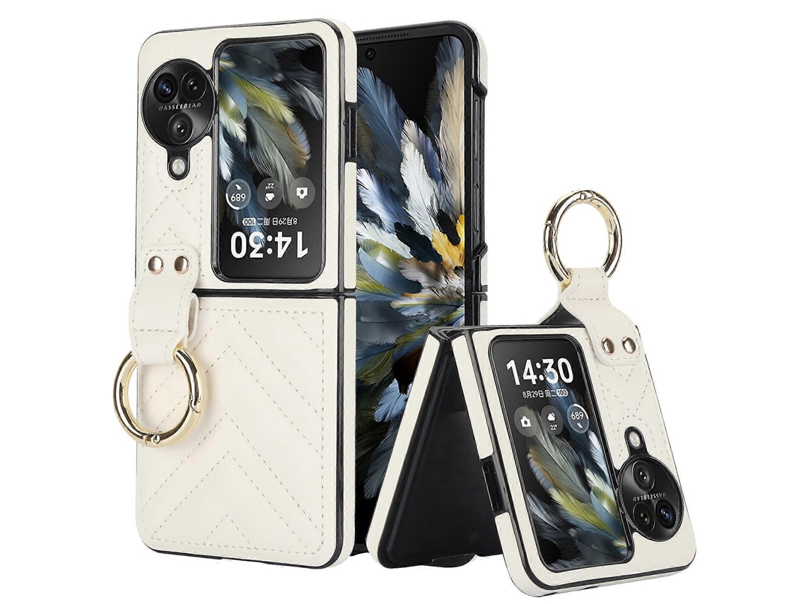 Capa De Celular Com Suporte De Anel De Tpu Híbrido Em Formato De V Para Oppo Find N3 Flip