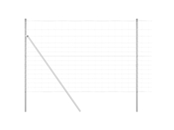 Conjunto 1 Poste De Cerca Externo Vidaxl Prateado Aço (25 X 1,6 M)