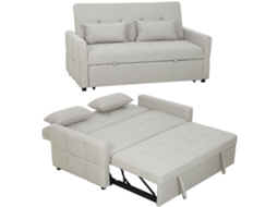 Sofá cama PRIME KANG individual, dobrável, com encosto ajustável, almofada, 75x70x75 cm, bege