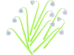 Conjunto De 10 Canetas Esferográficas Com Estampa Floral, Design