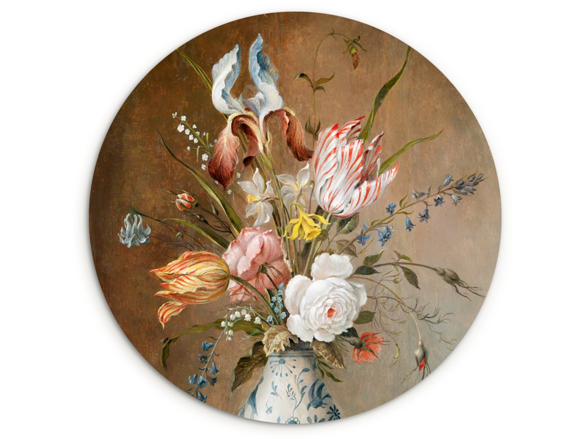 O Quadro Natureza Morta Com Flores - Balthasar Van Der Ast - Pintura 60x60 Cm