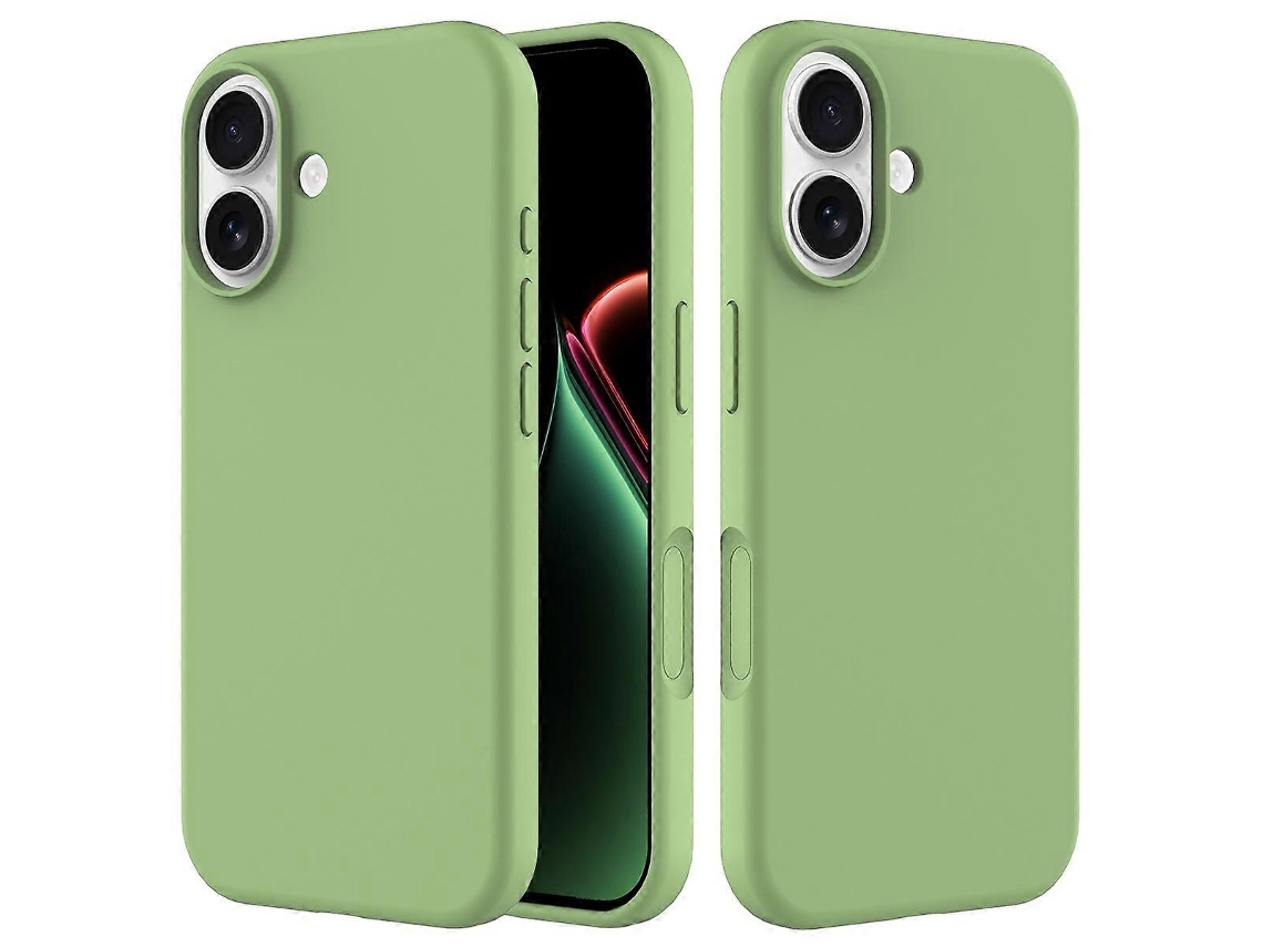 Capa De Silicone Líquido Para Iphone 17 - Capa Macia À Prova De Choque - Verde Claro jsr Mint G