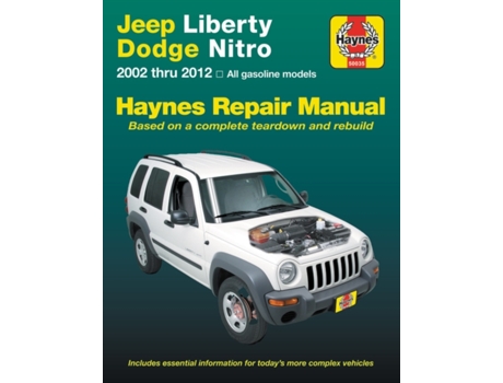 Livro hm jeep liberty dodge nitro 2002-2012 de haynes (inglês)
