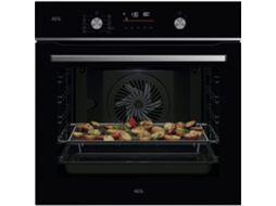 Forno Multifunções AEG OS6PB511AB AirFry (71 L - Hidro + Pirólitico - Preto) 