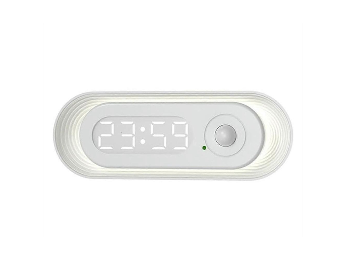 Relógio de Parede com Sensor de Movimento, Luz Noturna, Luminária para Banheiro Ou Escritório BRILVIBERA