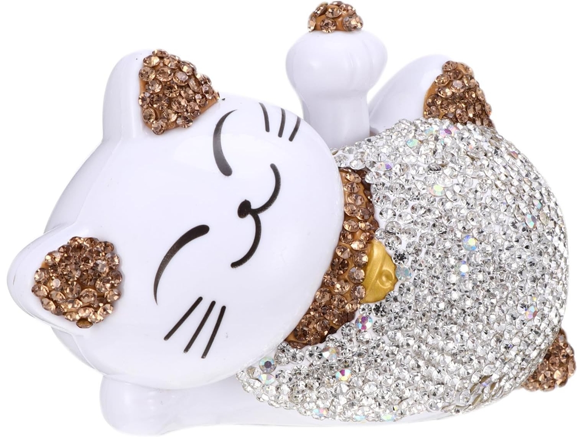 Decoração De Gato Solar Em Pvc Com Strass Para Movimento Automático Na Sala De Estar E