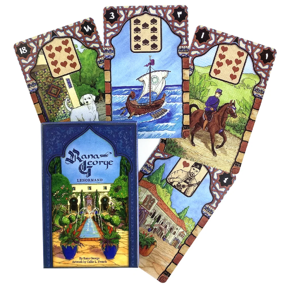 Jogo de Cartas Oráculo Lenormand de Rana George, Cartas de Tarô Oráculo MDUG