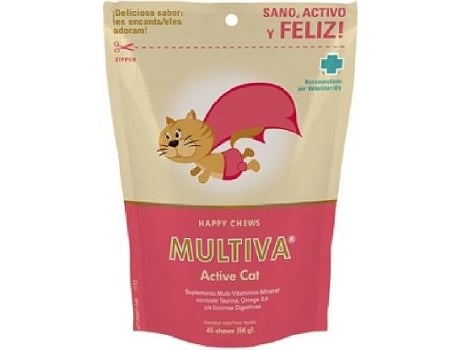 Multiva Active Cat Suplemento de Vitaminas para gato 45 Comp.