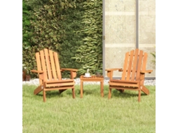 3 Pcs Conjunto Lounge De Jardim Adirondack Acácia Maciça Dkd Home Decor