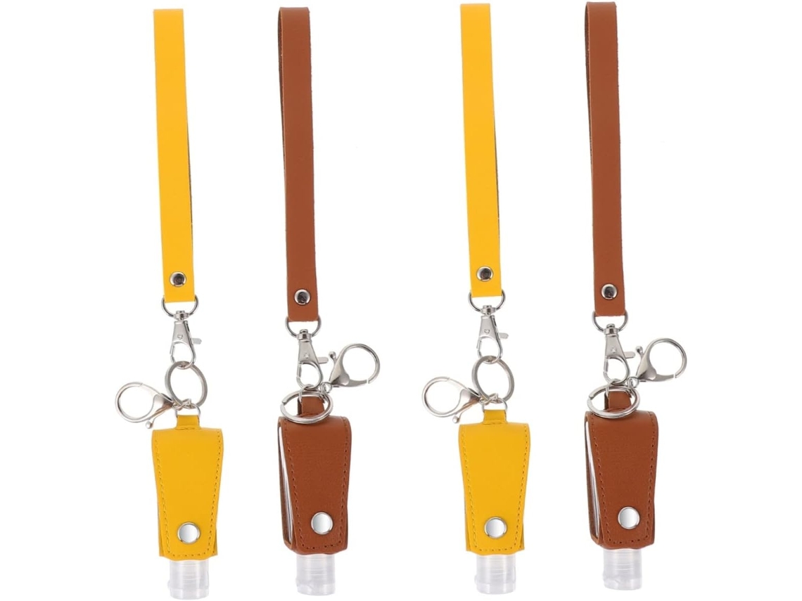 Conjunto De 4 Garrafas De Viagem Recarregáveis Com Chaveiros Para Atividades Ao Ar Livre.