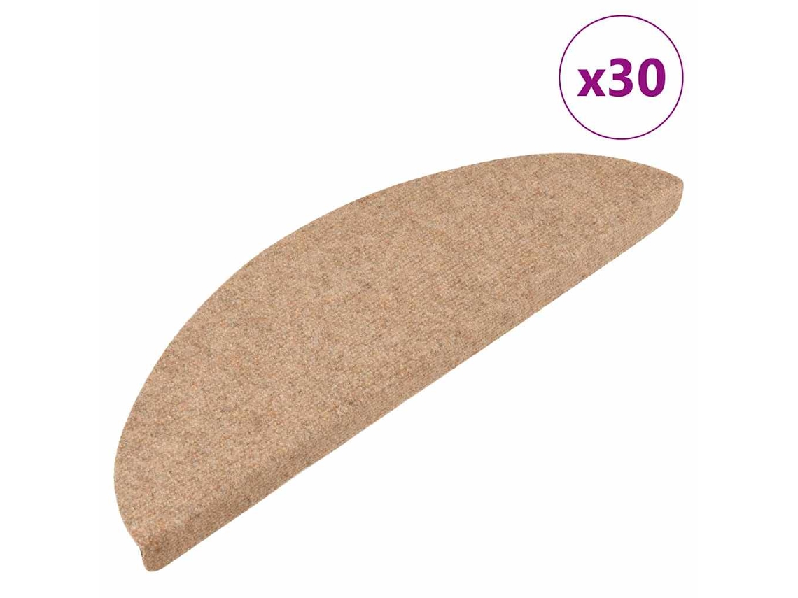 Tapetes De Escada Adesivos 30 Pcs 56x17x3 Cm Bege DKD HOME DECOR