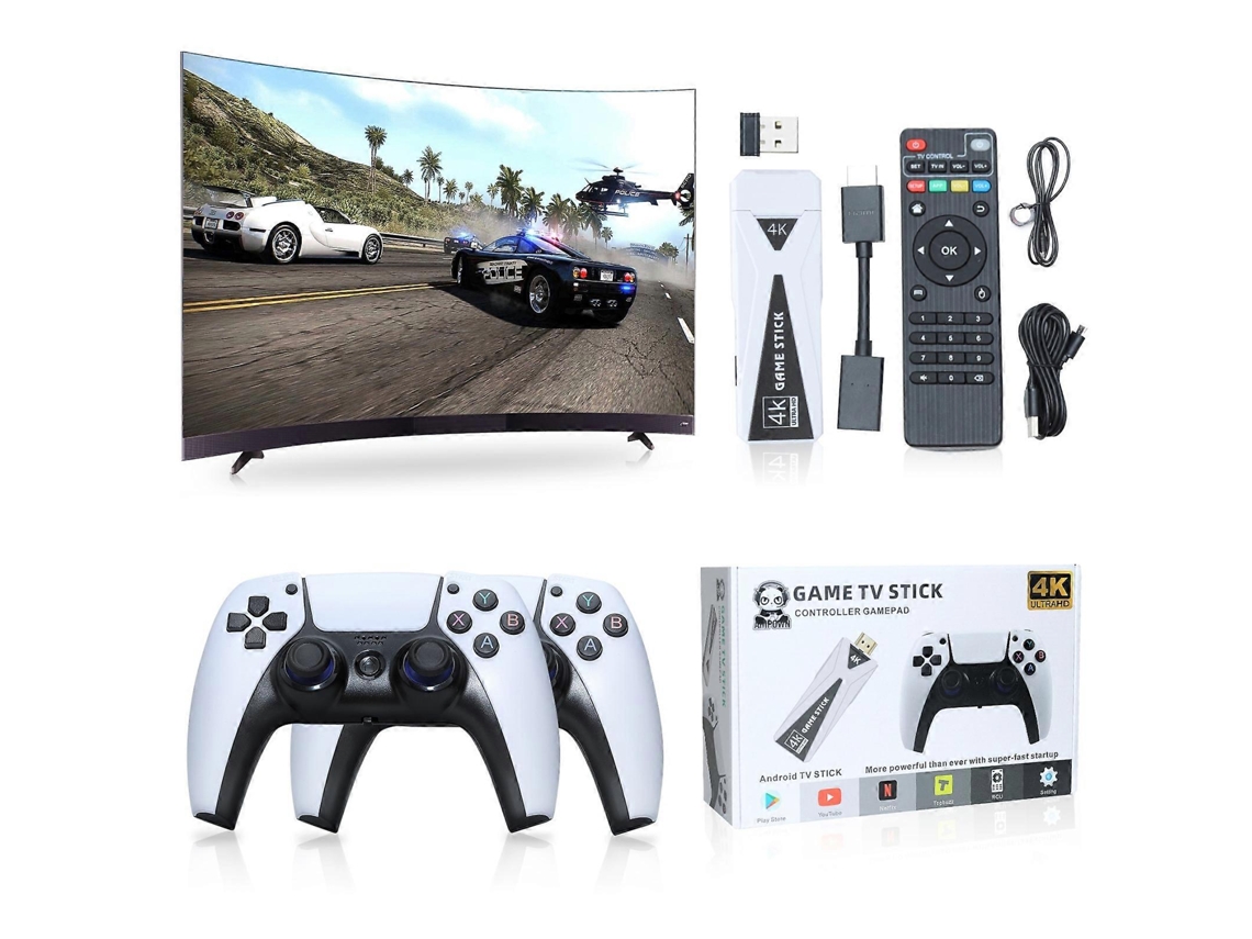 Console De Videogame U10 64g Com Mais De 10.000 Jogos Retrô, Controle Sem Fio Para Tv 4k Ly Ebike