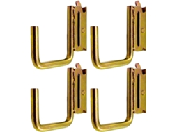 Ganchos Trilho E 4 Suportes De Ferro Galvanizado, Design Ajustável