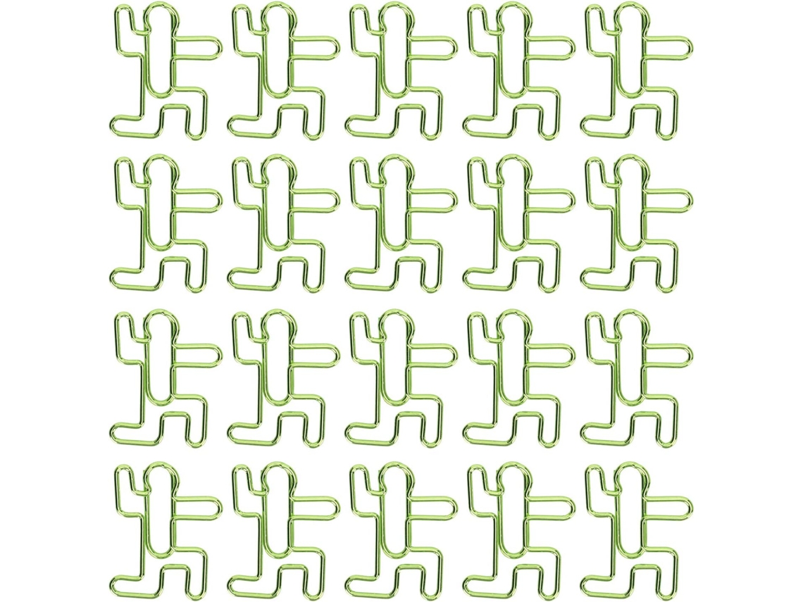 Clipes de papel animados, clipes de ferro criativos em formato humano para uso fora de mesas na escola.
