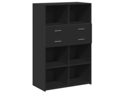 Armário Alto Derivados de Madeira Preto MAISON EXCLUSIVE (80x42,5x124 cm)