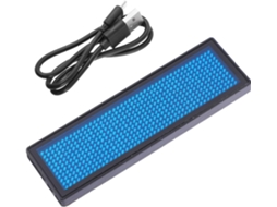 Letreiro Led Recarregável Milisten De 300mah Com Display Digital Para Mensagens Em Movimento, Material Em Pvc, Inclui