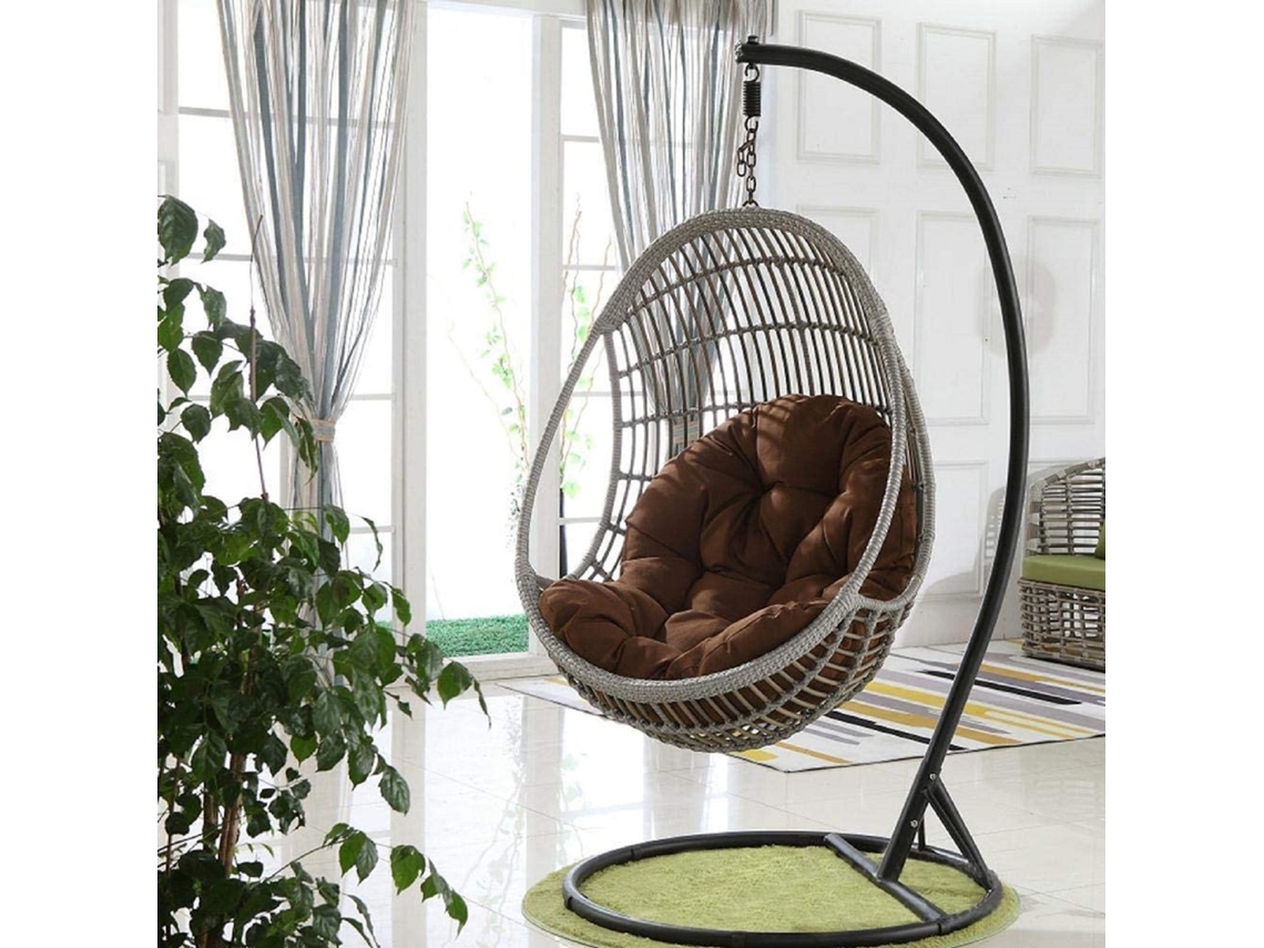 Fundas De Cojines Para Muebles De Exterior, Cojín Individual Para Columpio, Colchón Colgante, Cojín Integrado, Marrón