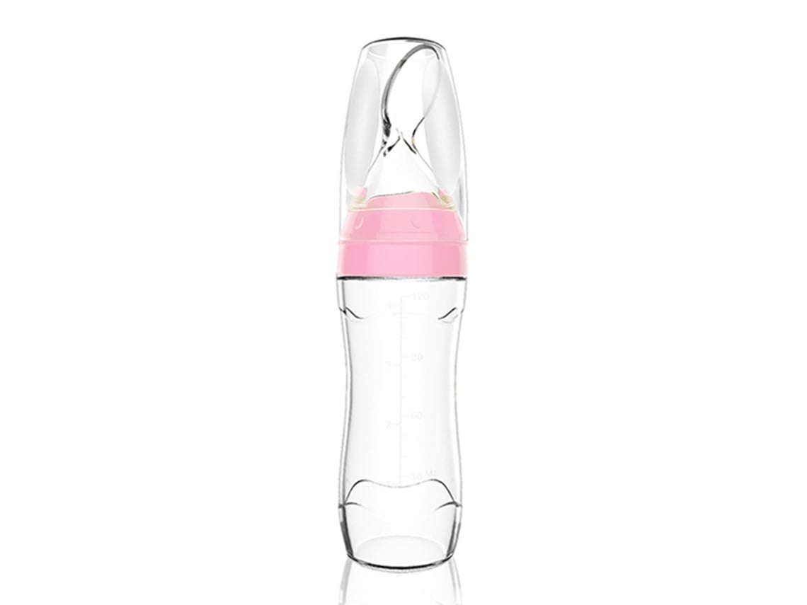 Mali garrafa de Alimentação Silicone com Colher para Bebê Dispensador de Comida 120ml