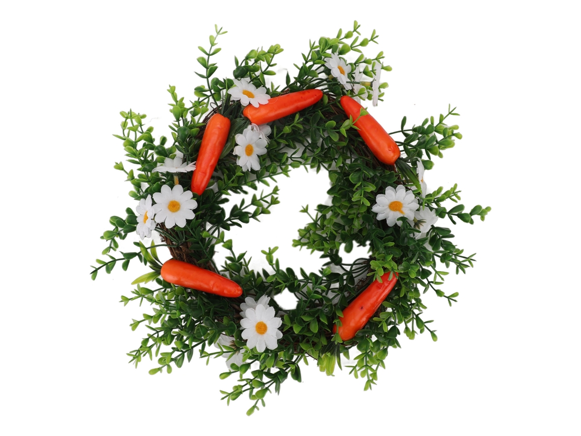 Guirlanda de Cenoura com Folhas Verdes para Decoração de Parede na Primavera e Verão LAXISCREED