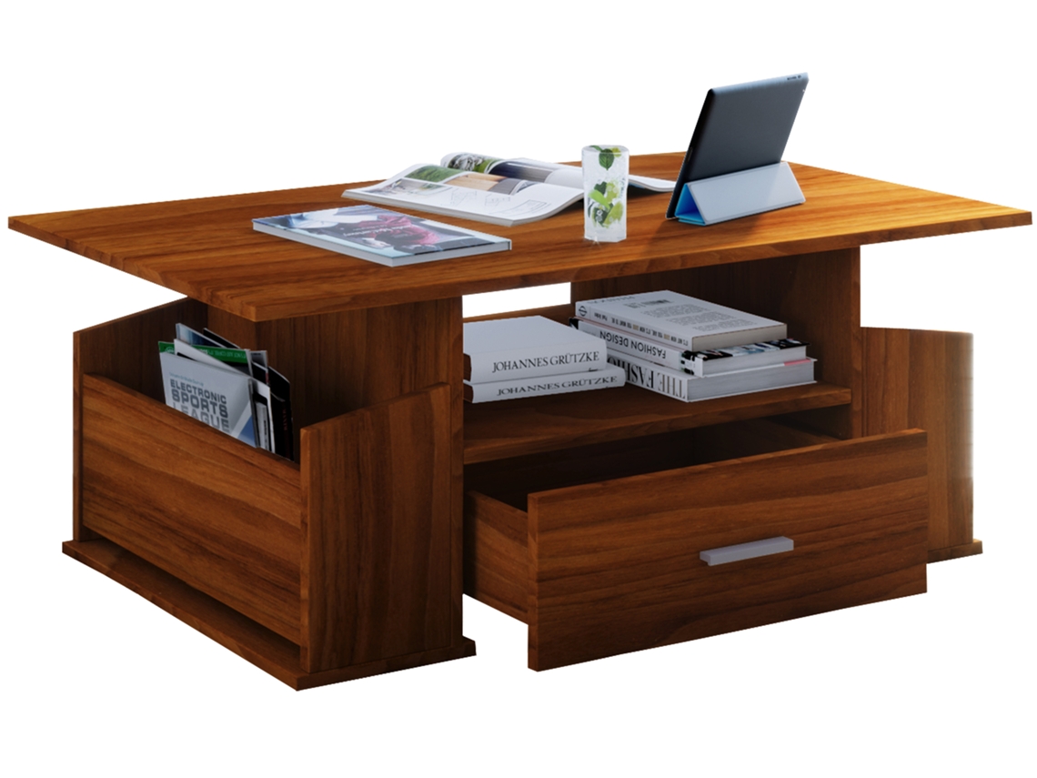 Mesa De Sofá Junata Mesa De Centro Gaveta Vcm
