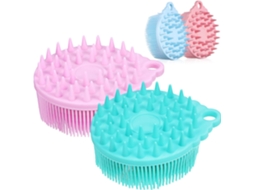 Conjunto De 4 Escovas Silicone Dupla Face Para Banho, Com Cerdas Finas E Grossas | Escova De Silicone Para Limpeza Do