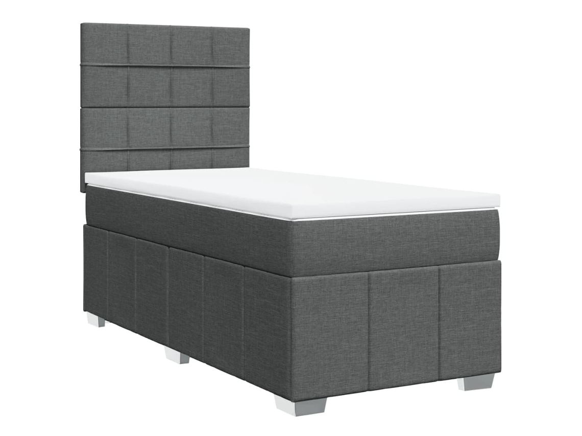 Box Spring Bed, Box Spring Beds Vidaxl Cinzeto Tecido (100 X 200 Cm)