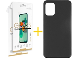 Capa e Película Xiaomi Mi 10 Lite SKYHE Vidro Temperado 8520 Preto
