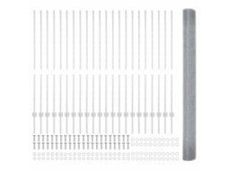 Vidaxl Cerca De Arame Soldado Com Postes 50 X 1,4 M Aço Galvanizado