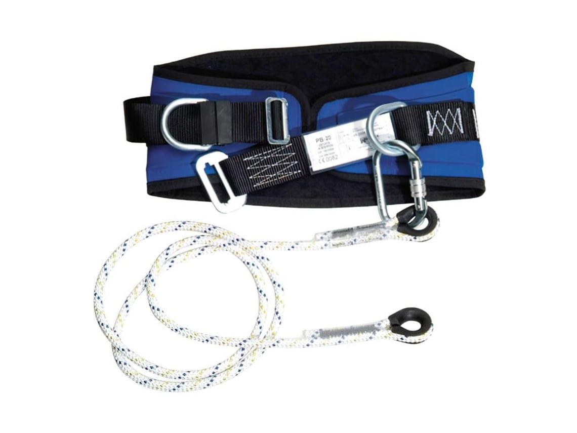 Cinturon seguridad con cuerda y mosquetón
