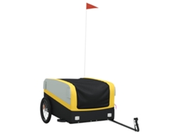 Reboque para bicicleta VIDAXL ferro preto e amarelo (45 kg)