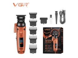 (laranja-avermelhado) Máquina De Cortar Cabelo Elétrica Com Visor Digital, Função De Roda E Função De Aumento De Velocidade.