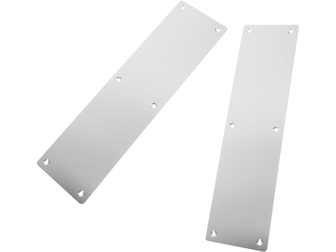 Placas de Pressão em Aço Inoxidável, Conjunto de 2, 80x300mm, Proteção À Prova de Fogo e Resistente a Riscos para Portas. SFUSHOS