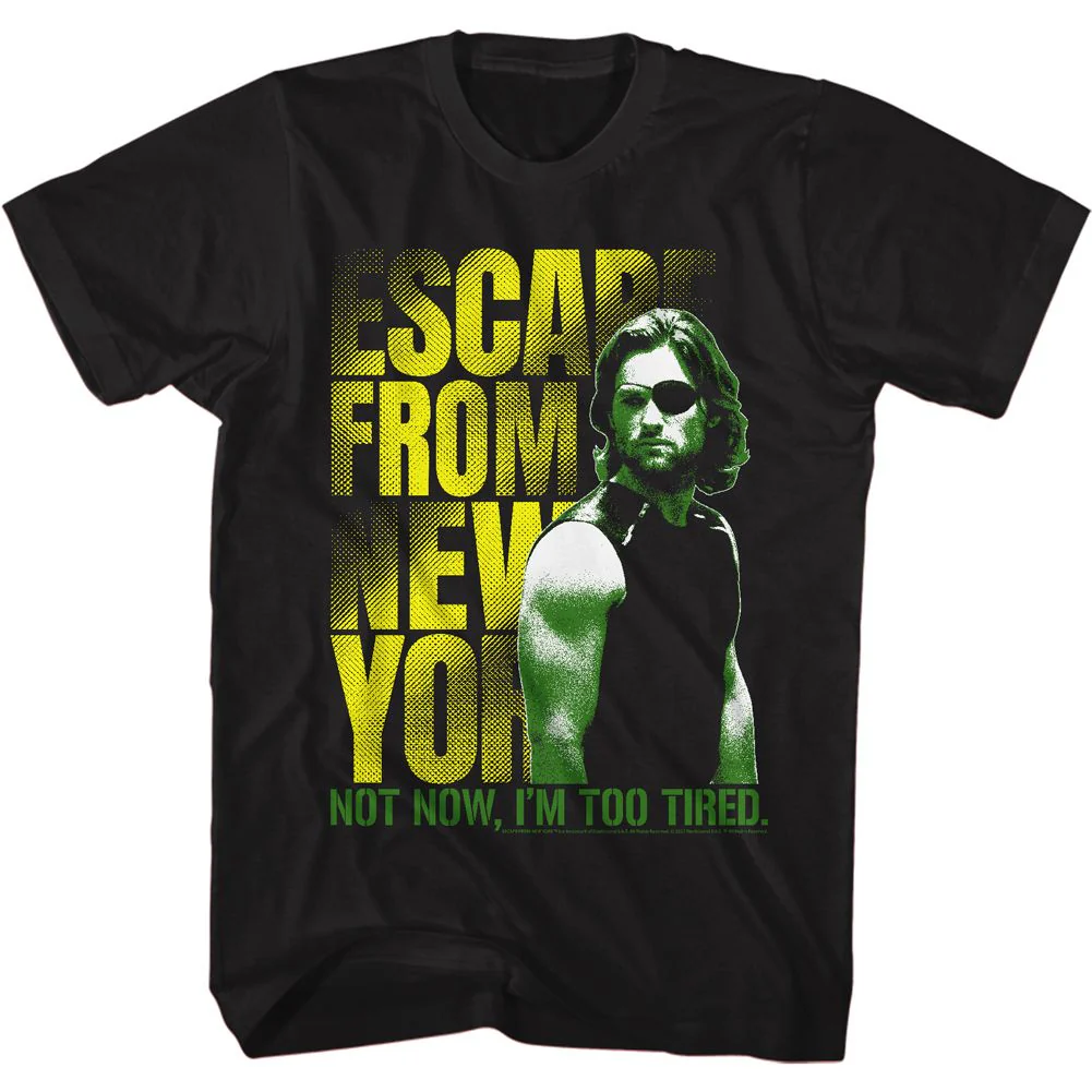 Unisex Adult T-shirt Rockinstone Escape From New York Not Now Black Sizexxxl